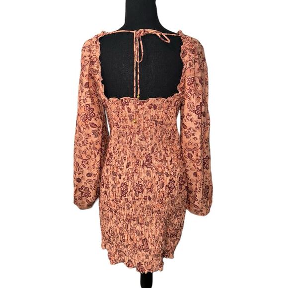 *SOLD* NWT! Free People Smock it to Me Long Sleeve Mini Dress - Size Medium - Picture 8 of 9